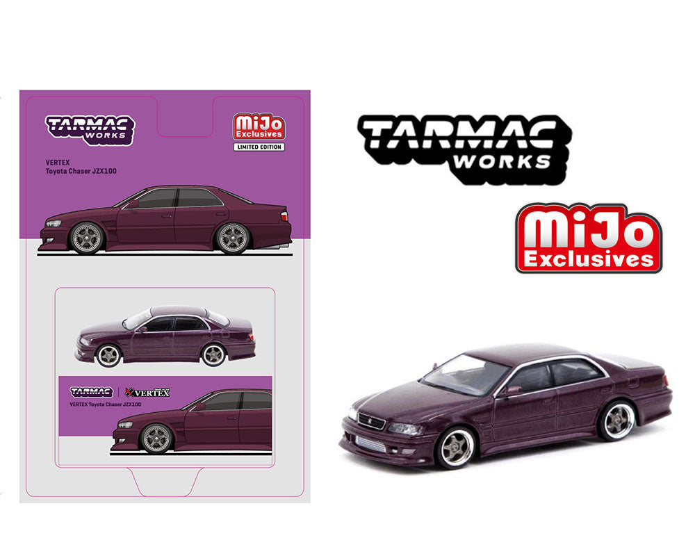 Tarmac Works 1/64 VERTEX Toyota Chaser JZX100 – Purple MiJo Exclusives
