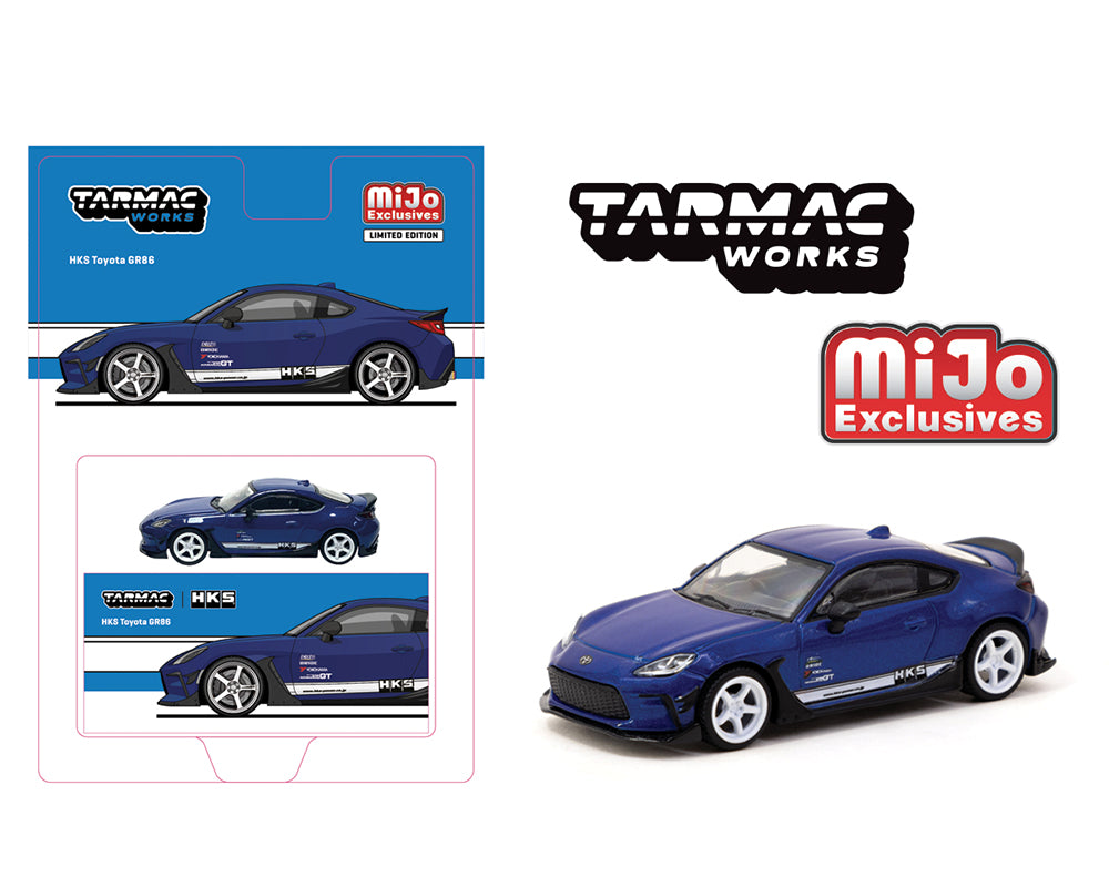 Tarmac Works 1/64 HKS TOYOTA GR86 BLUE METALLIC