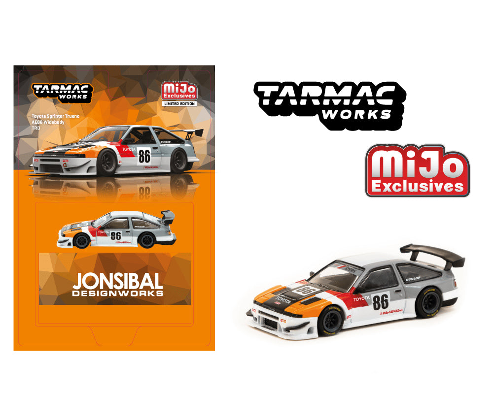 (PRE ORDER) Tarmac Works 1:64 Toyota Sprinter Trueno AE86 Widebody TRD – MiJo Exclusives