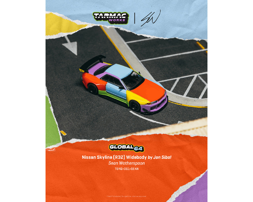(COMING SOON) Tarmac Works 1:64 Nissan Skyline (R32) Widebody Sean Wotherspoon – Special Edition – Global64