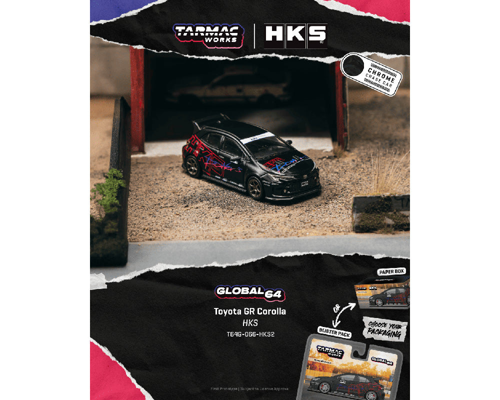 (COMING SOON) Tarmac Works 1:64 Toyota GR Corolla HKS – Global64 – Limited Edition