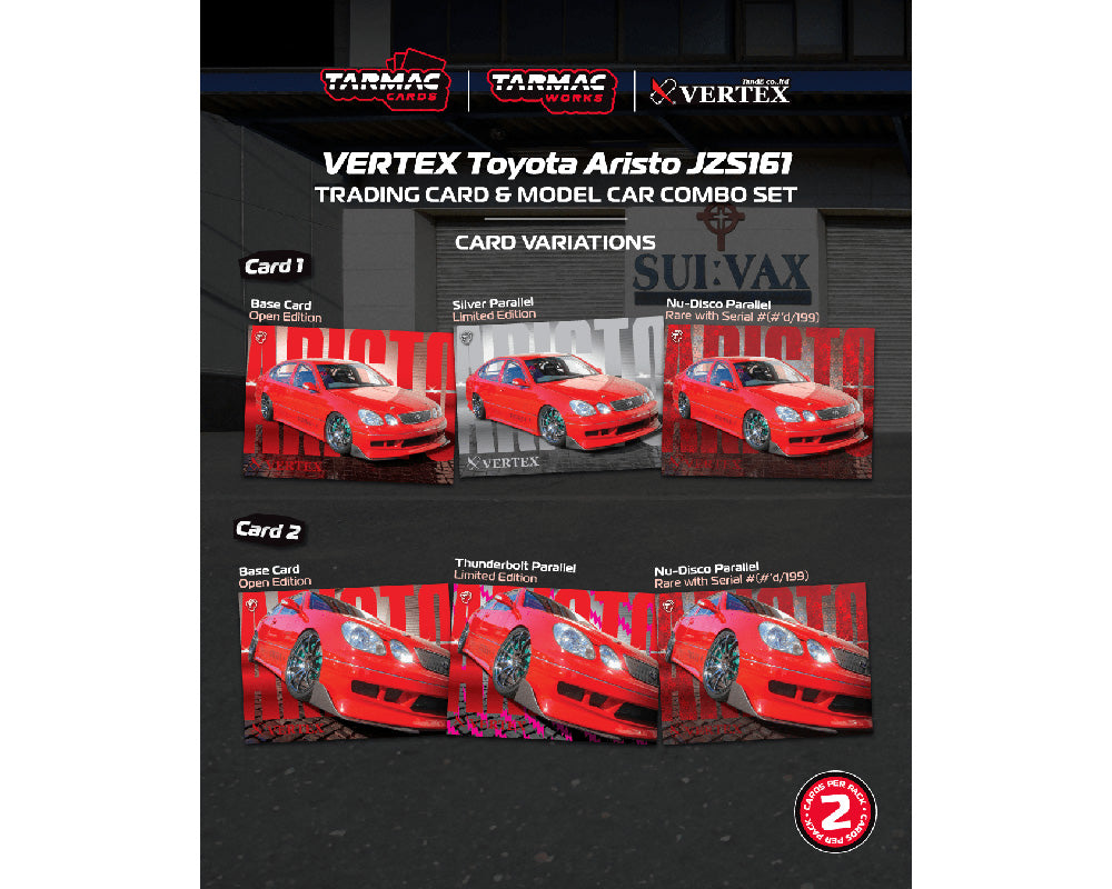 (COMING SOON) Tarmac Works 1:64 VERTEX Toyota Aristo JZS161 – Red- Mijo Exclusives – Global64