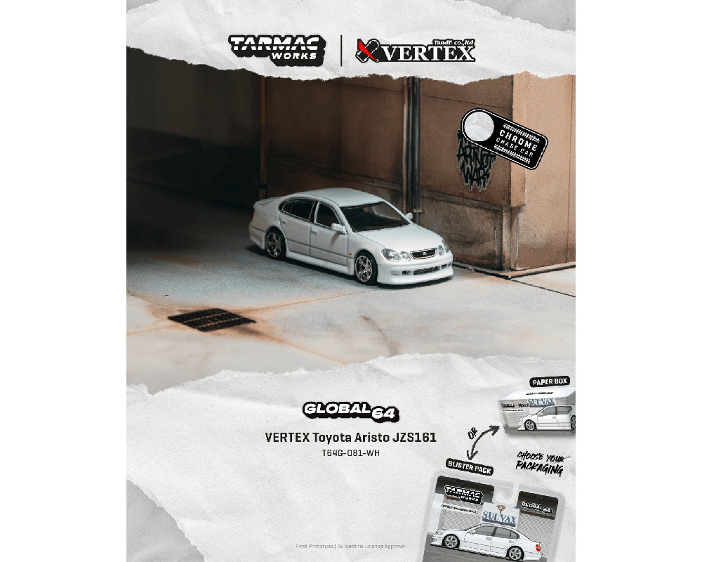 (COMING SOON) Tarmac Works 1:64 VERTEX Toyota Aristo JZS161- White – Global64