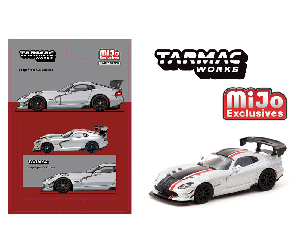 (PRE ORDER) Tarmac Works 1:64 Dodge Viper ACR Extreme – Silver – Global64 – MiJo Exclusives