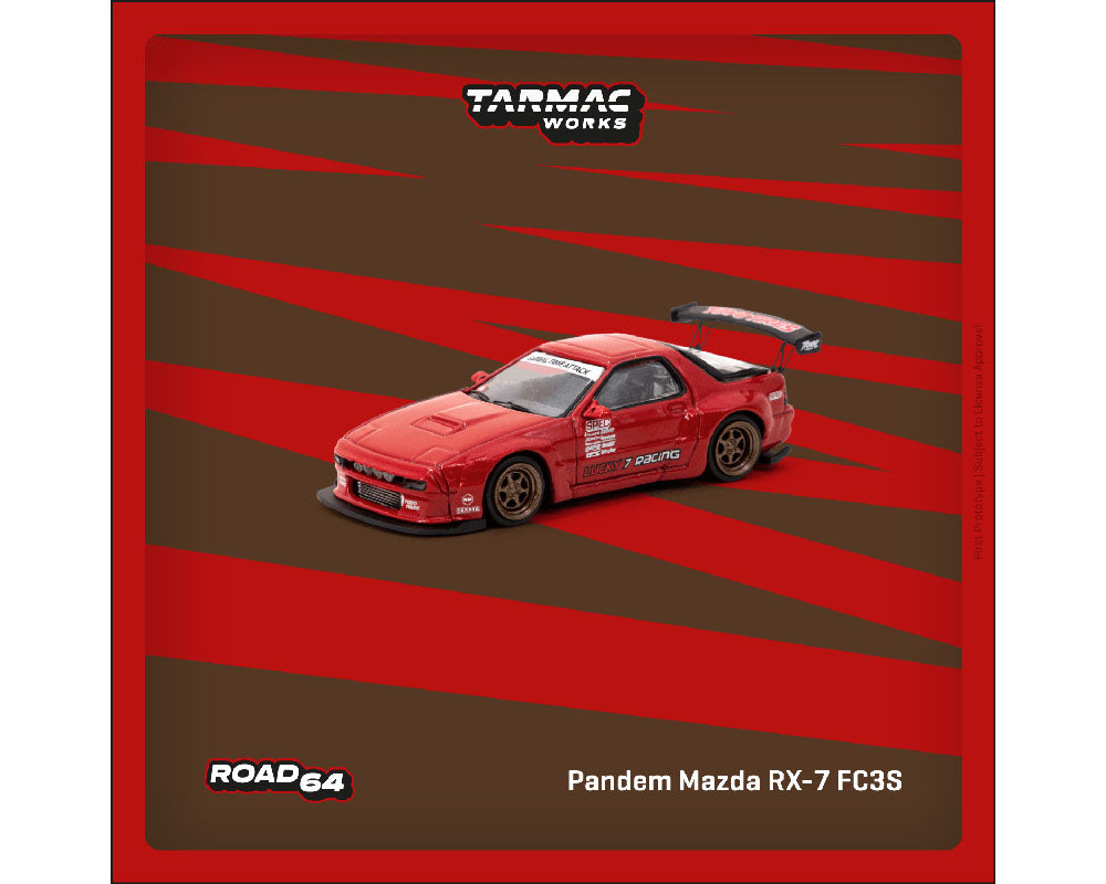 Tarmac Works 1:64 Pandem Mazda RX7 FC3S RED - ROAD64