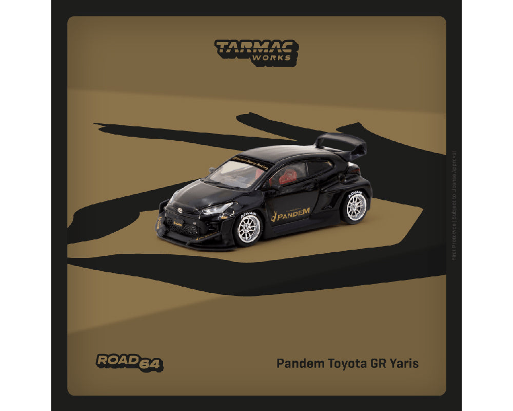 (PRE ORDER) Tarmac Works 1:64 Pandem Toyota GR Yaris- Black – Road64