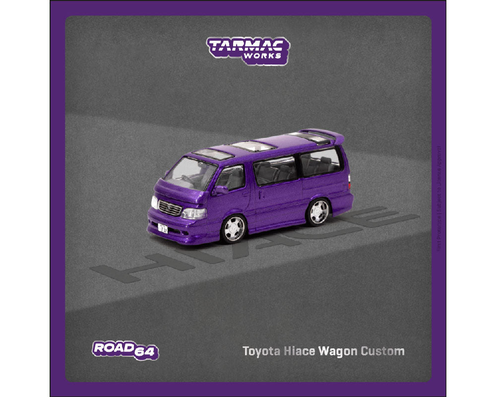 (PRE ORDER) Tarmac Works 1/64 Toyota Hiace Wagon Custom – Purple – Road64