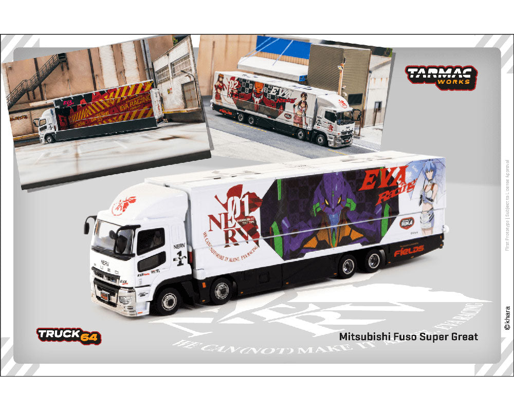 (PRE ORDER) Tarmac Works 1:64 Mitsubishi Fuso Super Great EVA Racing Transporter