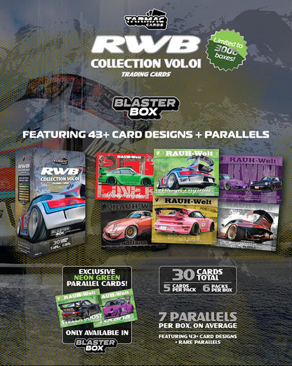 Tarmac Cards RWB Collection Collectible Trading Cards Blaster Box Vol. 01