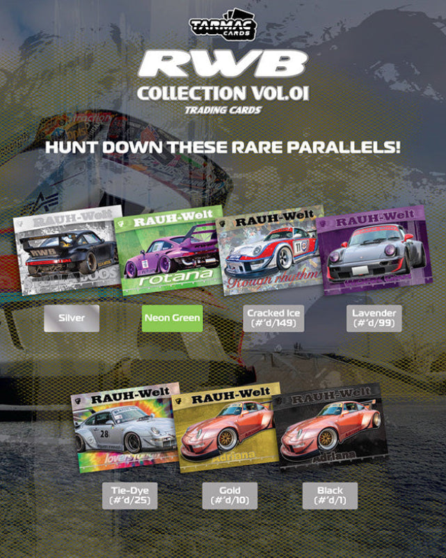 Tarmac Cards RWB Collection Collectible Trading Cards Blaster Box Vol. 01