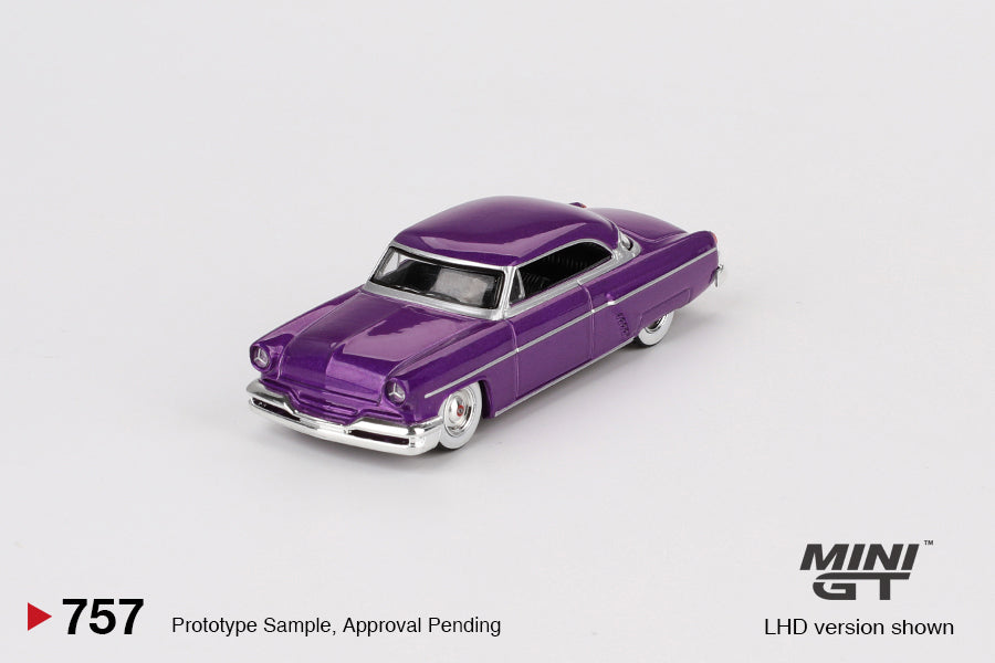 MINI GT 1/64 Lincoln Capri Hot Rod 1954 – Purple Metallic – MiJo Exclusives