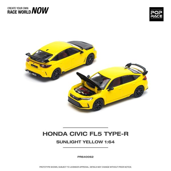 POP RACE 1/64 HONDA CIVIC TYPE R FL5 