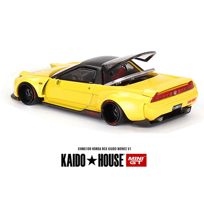 Kaido House x Mini GT 1:64 Honda NSX Kaido WORKS V1 – Yellow