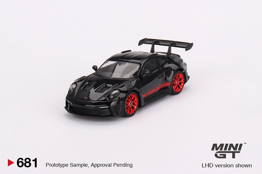 MINI GT 1/64 Porsche 911 (992) GT3 RS Black with Pyro Red