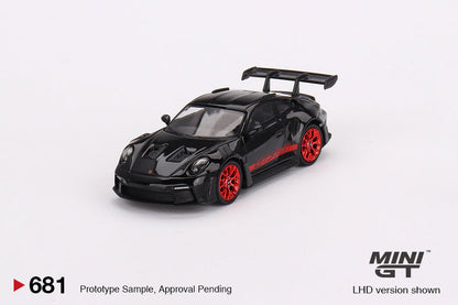 (PRE ORDER) MINI GT 1/64 Porsche 911 (992) GT3 RS Black with Pyro Red