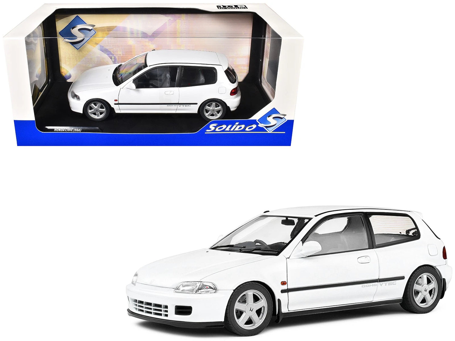 Solido 1:18 1991 Honda Civic (EG6) RHD (Right Hand Drive) Frost White