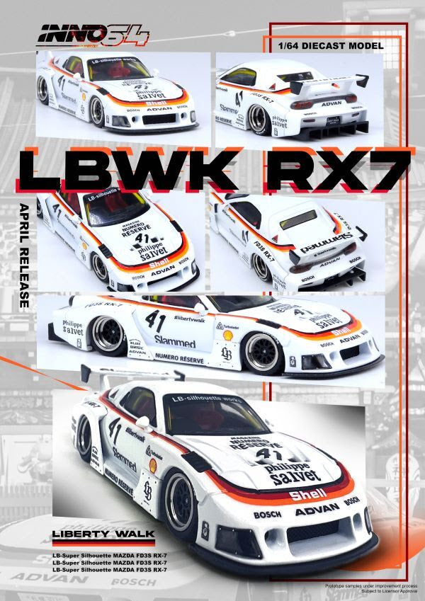 INNO64 1/64 MAZDA RX7 FD3S LB - SUPER SILHOUETTE