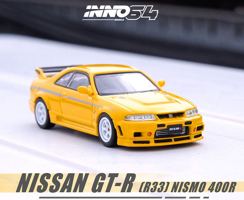 INNO64 1/64 NISSAN SKYLINE GT-R R33 NISMO 400R Lightning Yellow