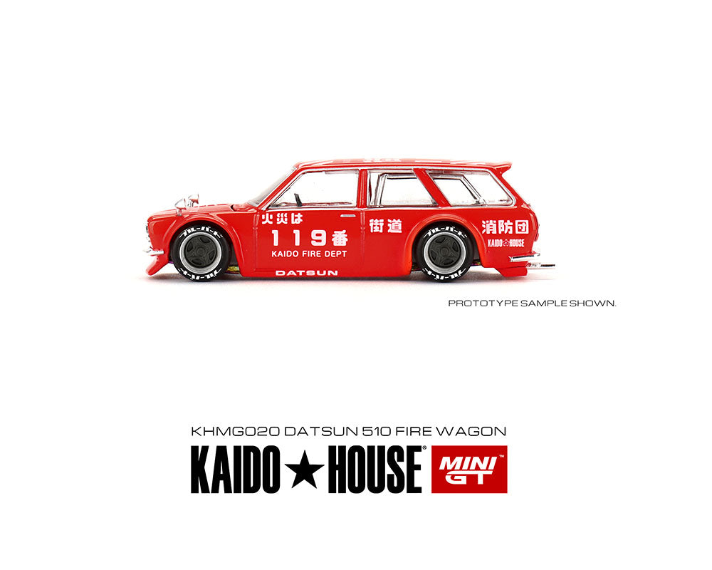 KAIDO HOUSE 1/64 DATSUN KAIDO 510 WAGON FIRE V1 RED LIMITED EDITION