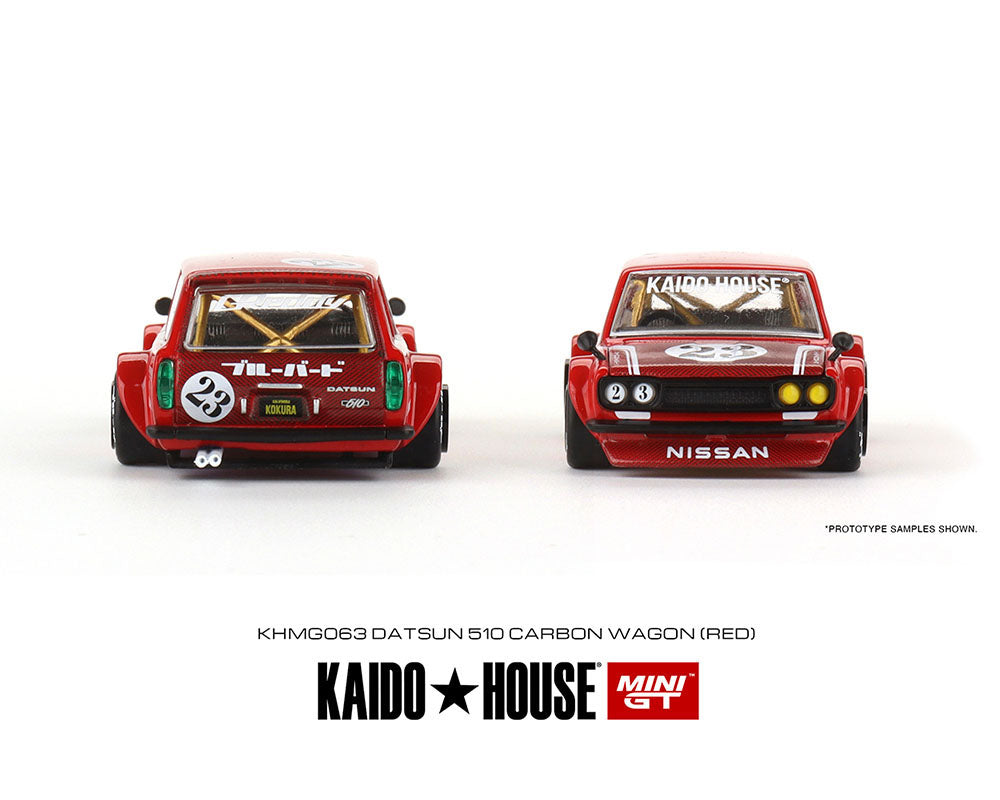 KAIDO HOUSE 1/64 Datsun KAIDO 510 Wagon CARBON FIBER V2 – Red