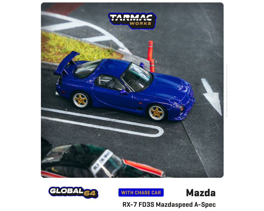 Tarmac Works 1:64 Mazda RX-7 (FD-3S) Mazdaspeed A-Spec Innocent Blue Mica