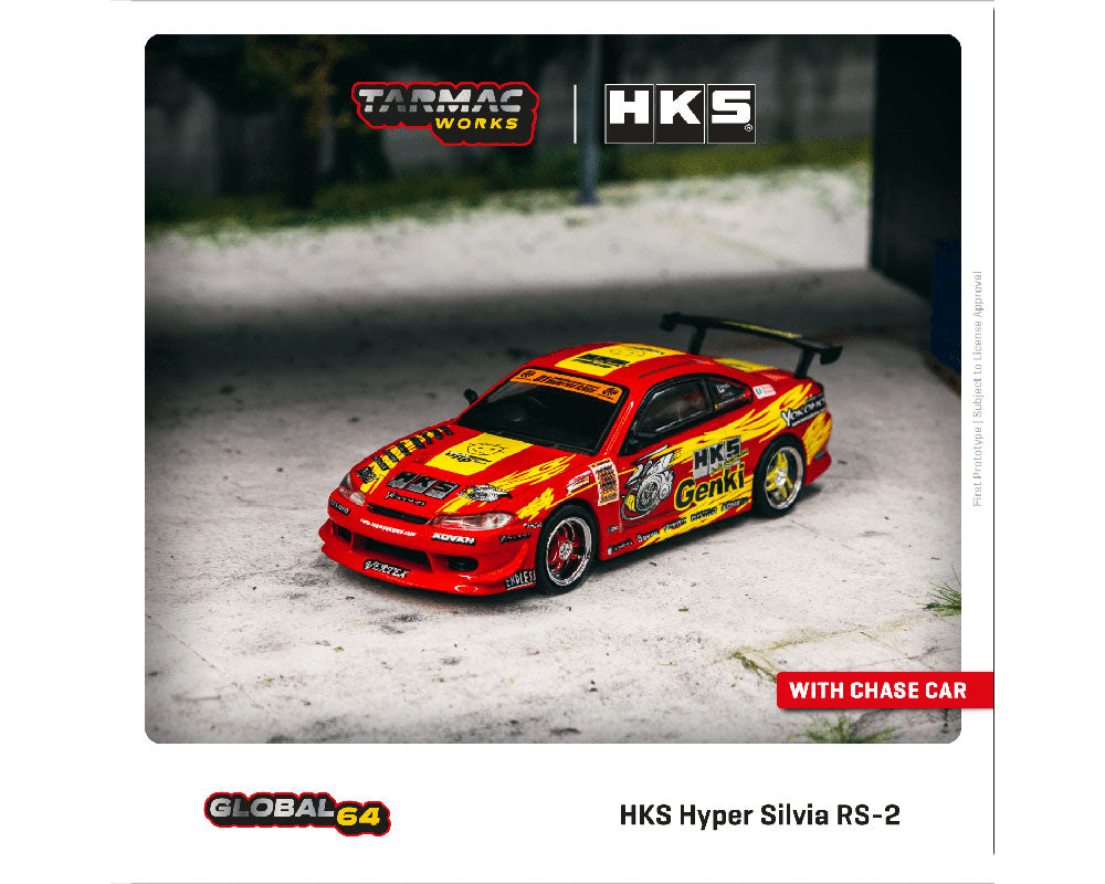 Tarmac Works 1/64 HKS Hyper Silvia RS-2 – Red – Global64